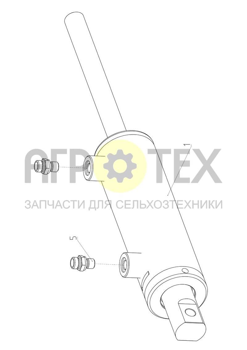 Гидроцилиндр (142.09.61.220) (№5 на схеме)